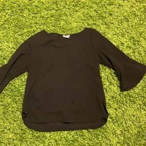 Bar 111 black bell shaped 3/4 sleeve blouse